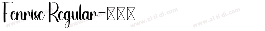 Fenrise Regular字体转换